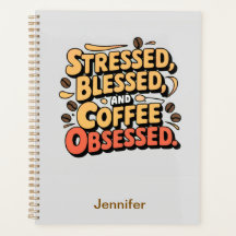 Planificateur Obsédé, Stressé, Bienheureux Et Café