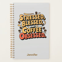 Planificateur Obsédé, Stressé, Bienheureux Et Café