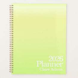 Planificateur ombré vert citron moderne