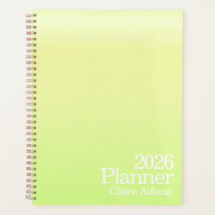 Planificateur ombré vert citron moderne