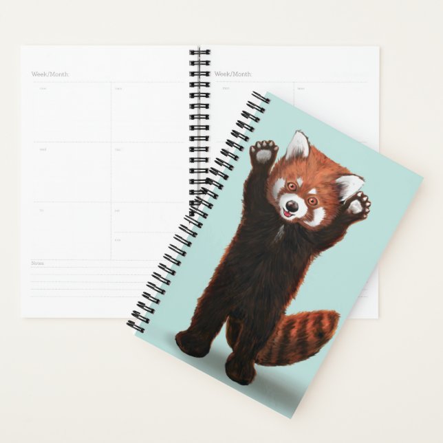 Planificateur Panda Rouge (Devant avec enveloppe)
