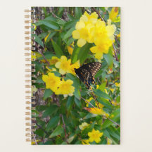 Planificateur Papillons et Fleurs Jaunes