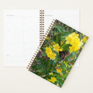Planificateur Papillons et Fleurs Jaunes