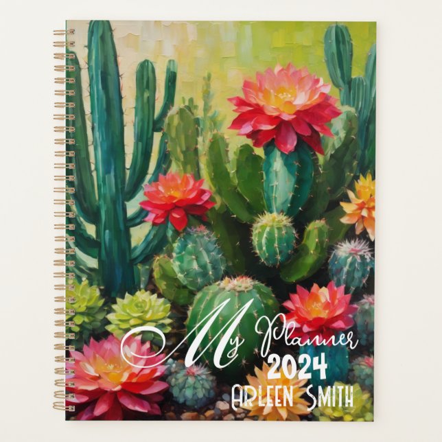 Planificateur personnalisable, boho, agenda botani (Devant)