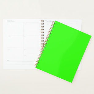 Planificateur personnalisable vert néon
