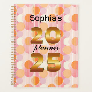 Planificateur personnalisé 2025 aux couleurs paste