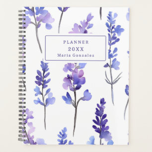 Planificateur personnalisé Élégant Fleurs de Lavan