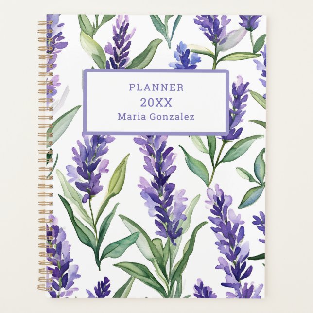 Planificateur personnalisé Fleurs de Lavande 2026 (Devant)