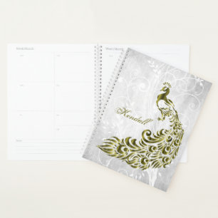Planificateur personnalisé Gold Peacock