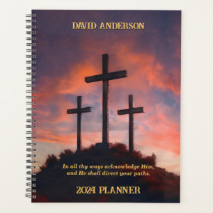 Planificateur personnalisé Jésus Lion Sunset Cross