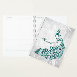 Planificateur personnalisé Peacock turquoise