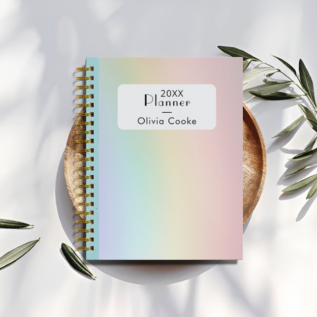 Planificateur Personnalisé Rainbow Avec Nom Person (Rainbow Personalized Planner With Custom Name)