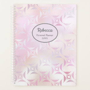 Planificateur Personnalisé Rose Argent Glamour Mod