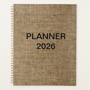 Planificateur personnalisé Rustique Burlap Nature 
