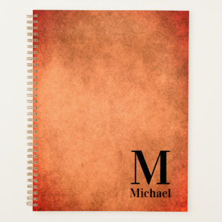 Planificateur personnalisé simple avec monogramme