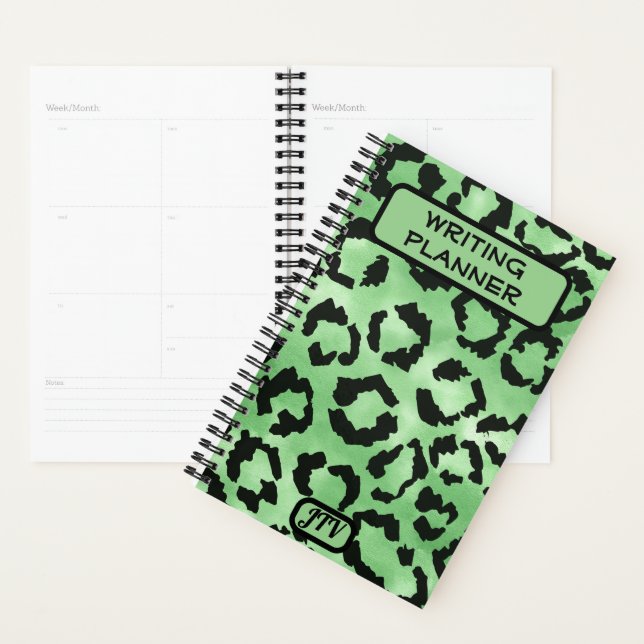 "Planificateur Poster de animal vert (Devant avec enveloppe)