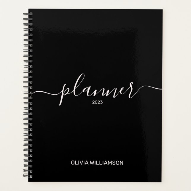 Planificateur professionnel noir (Devant)