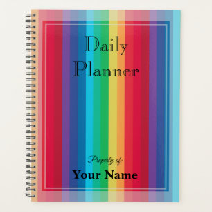 Planificateur quotidien avec bandes de couleur arc
