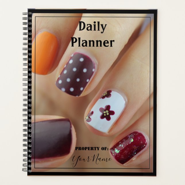 Planificateur quotidien avec couverture couleur N' (Devant)