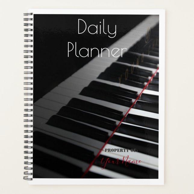 Planificateur quotidien avec thème de piano - HAMb (Devant)