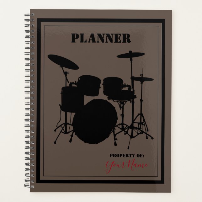 Planificateur quotidien avec thème de tambour - HA (Devant)