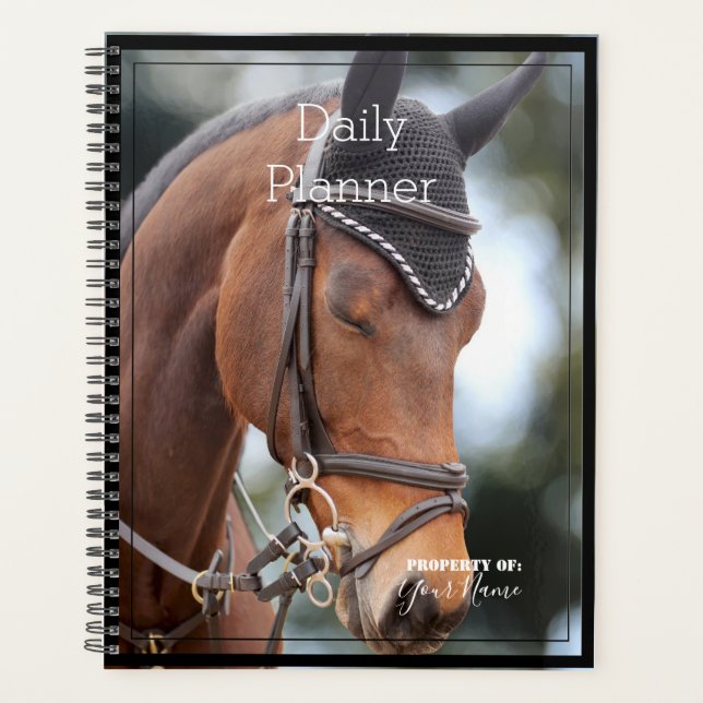 Planificateur quotidien avec un magnifique cheval  (Devant)