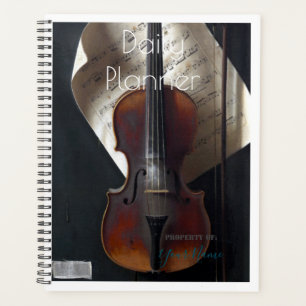 Planificateur quotidien avec un thème de violon -