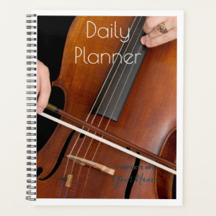 Planificateur quotidien avec un thème de violoncel