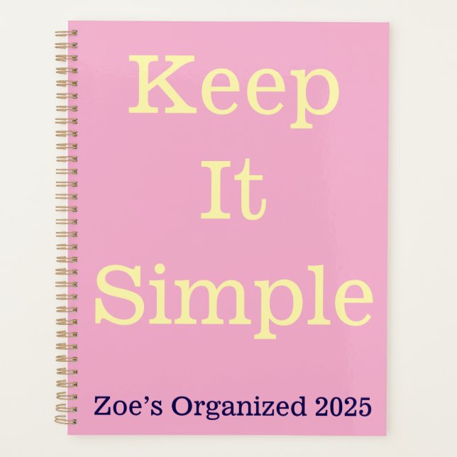 Planificateur quotidien - Conserver le format pers (Devant)