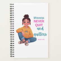 Planificateur quotidien de fille d'anime inspirant
