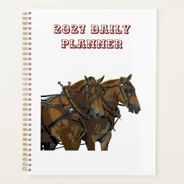 Planificateur quotidien du cheval de trait belge (Devant)