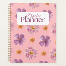 Planificateur quotidien floral esthétique doux