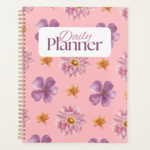 Planificateur quotidien floral esthétique doux