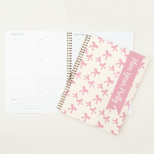 Planificateur quotidien Pink Bow Dreams