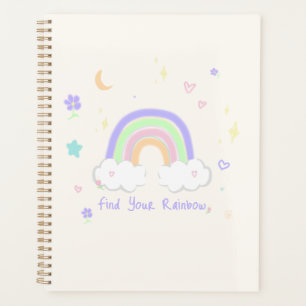 Planificateur quotidien Rêves d'arc-en-ciel pastel