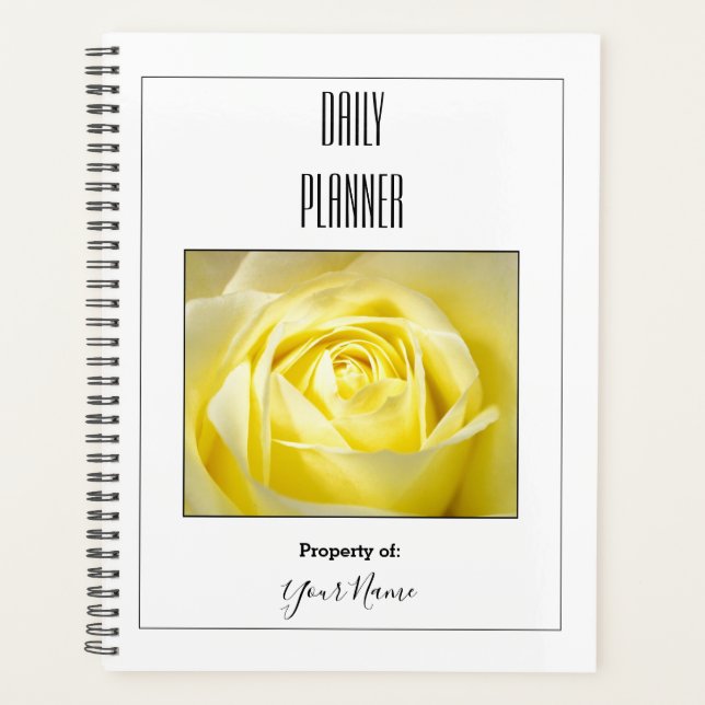 Planificateur quotidien - Rose jaune - HAMbWG (Devant)