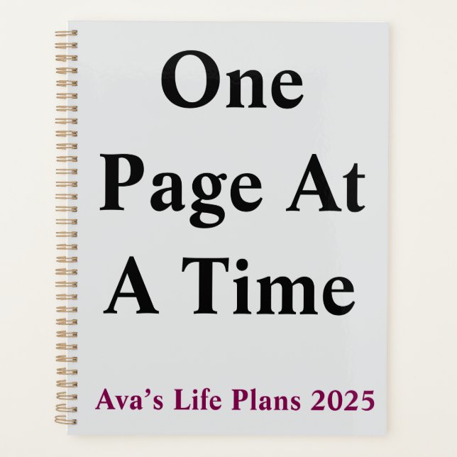 Planificateur quotidien - Une page à la fois (Devant)