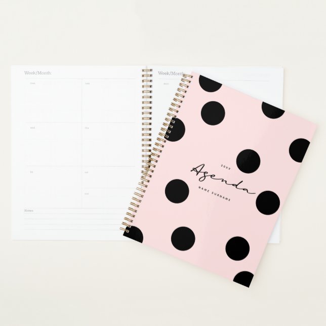 Planificateur rose Agenda (Devant avec enveloppe)