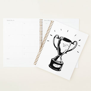 Planificateur Spiral Trophée Noir Et Blanc