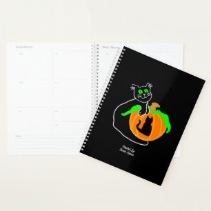 Planificateur standard Citrouille de chat noir