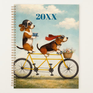 Planificateur tandem personnalisé Basset Hound