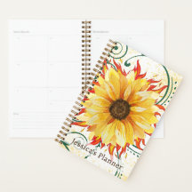 Planificateur Tournesol Flamboyant 14 cm x 21,6 cm