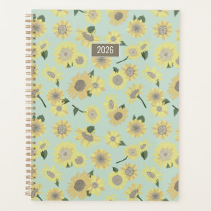 Planificateur Tournesol Jaune Orange Floral