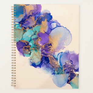 Planificateur Turquoise or et violet