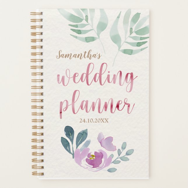 Planification des Mariages d'aquarelle florale (Devant)
