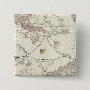 Planiglob der Erde Atlas-Karte Button