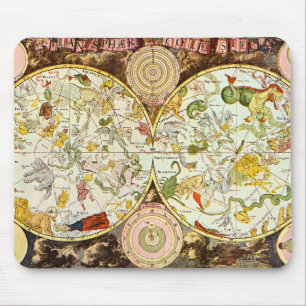 Planisphæri Cœleste 1698 - Astrologie-Diagramm Mousepad