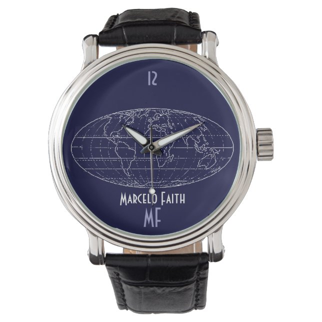Planisphäre Armbanduhr (Vorderseite)