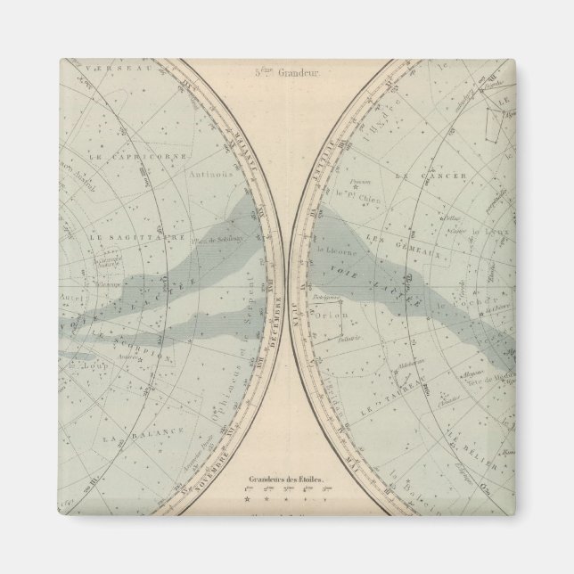 Planisphere Celeste Hemisphäre Magnet (Vorne)