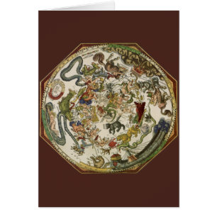 Planisphère céleste vintage carte du ciel par Pete